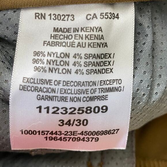 Wrangler Outdoor Flex Waist Cargo Pants Men 34x30 Kangaroo Hiking Straight Fit - Picture 10 of 10